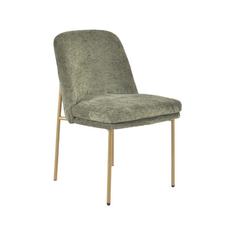 Silla de comedor moderna de terciopelo