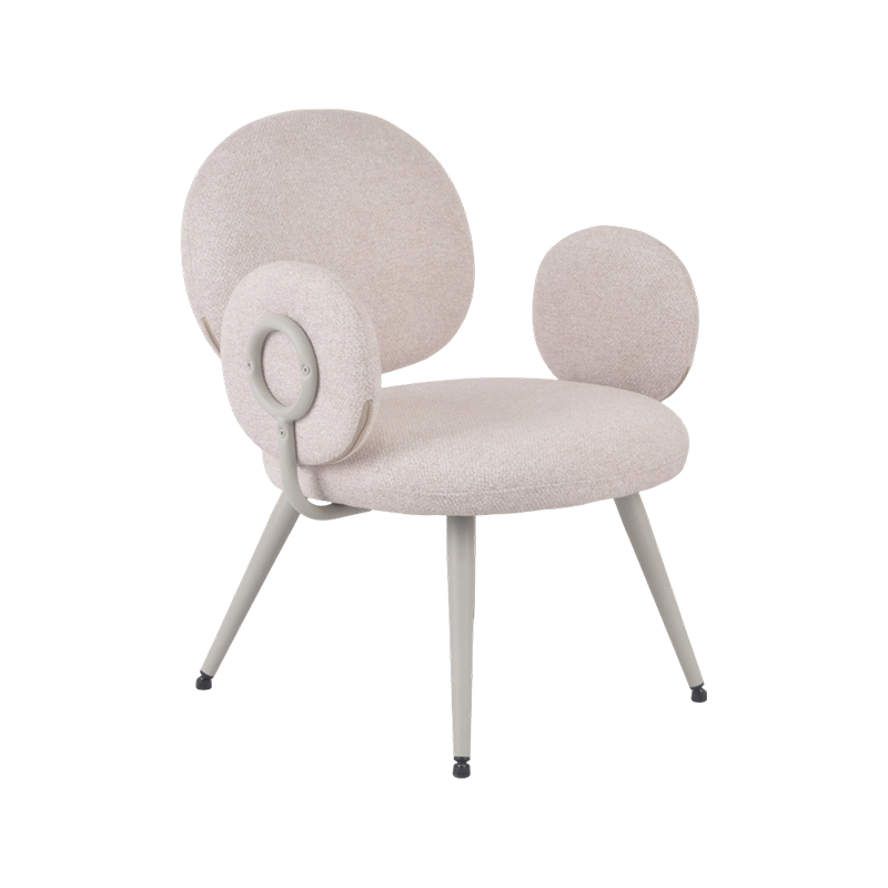 Divertida silla decorativa circular con detalle de aro