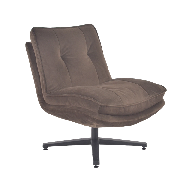 Silla decorativa giratoria de terciopelo moderna