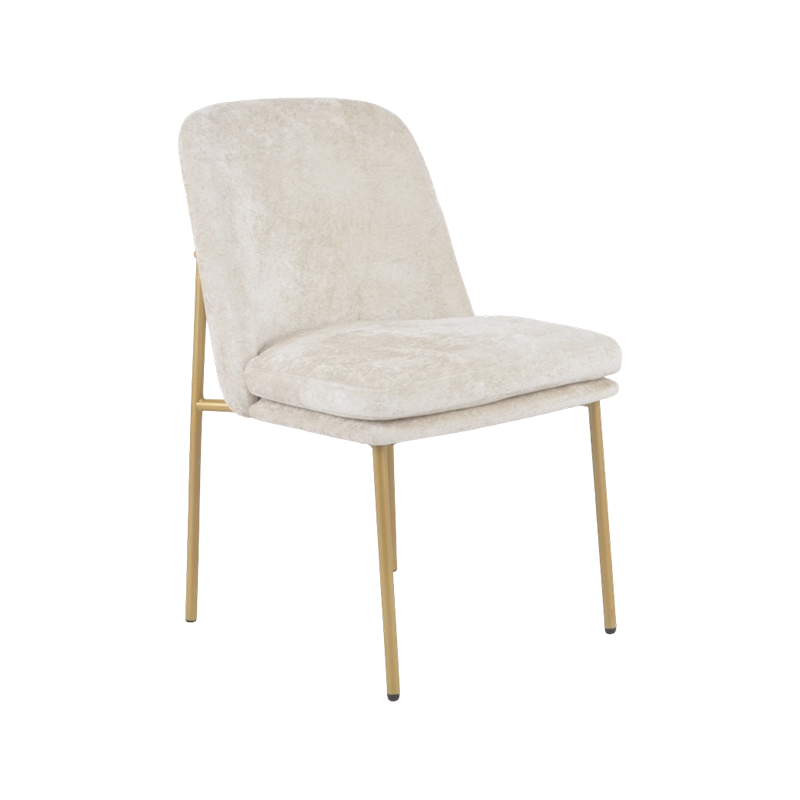 Silla de comedor Luxe de terciopelo y oro