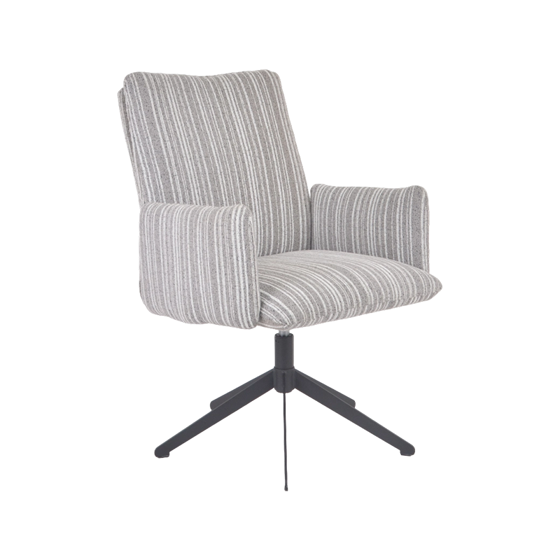 Silla decorativa giratoria a rayas