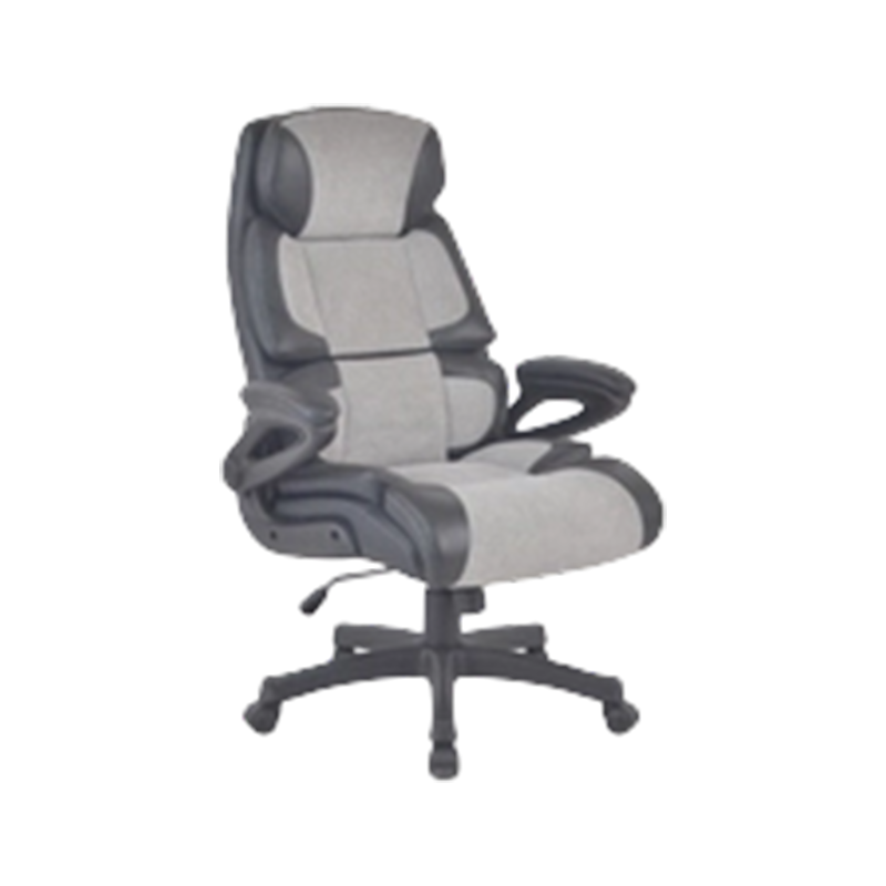 Silla ejecutiva de oficina de cuero transpirable con brazo abatible y ajuste de altura