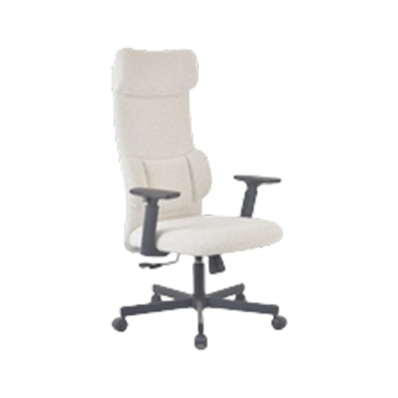 Silla de tela inclinable con bloqueo de 4 posiciones con brazos ajustables en altura y base KD