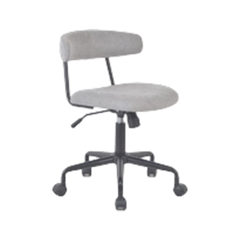 Silla de escritorio compacta de tejido texturizado para el hogar con asiento tipo mariposa y base pequeña