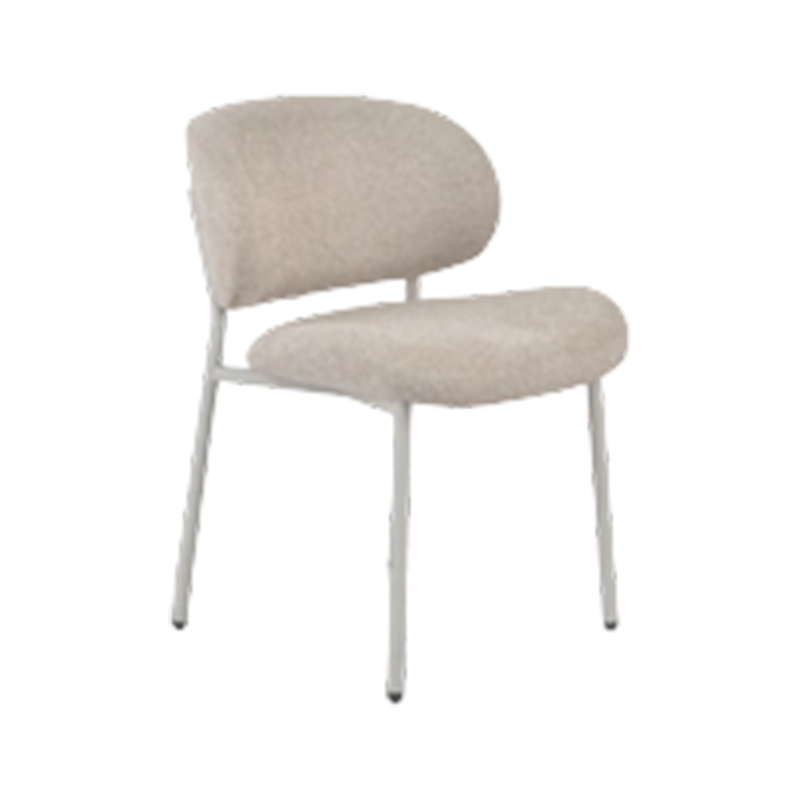 Silla de comedor compacta de tela con patas grises y base desmontable para pedidos por volumen